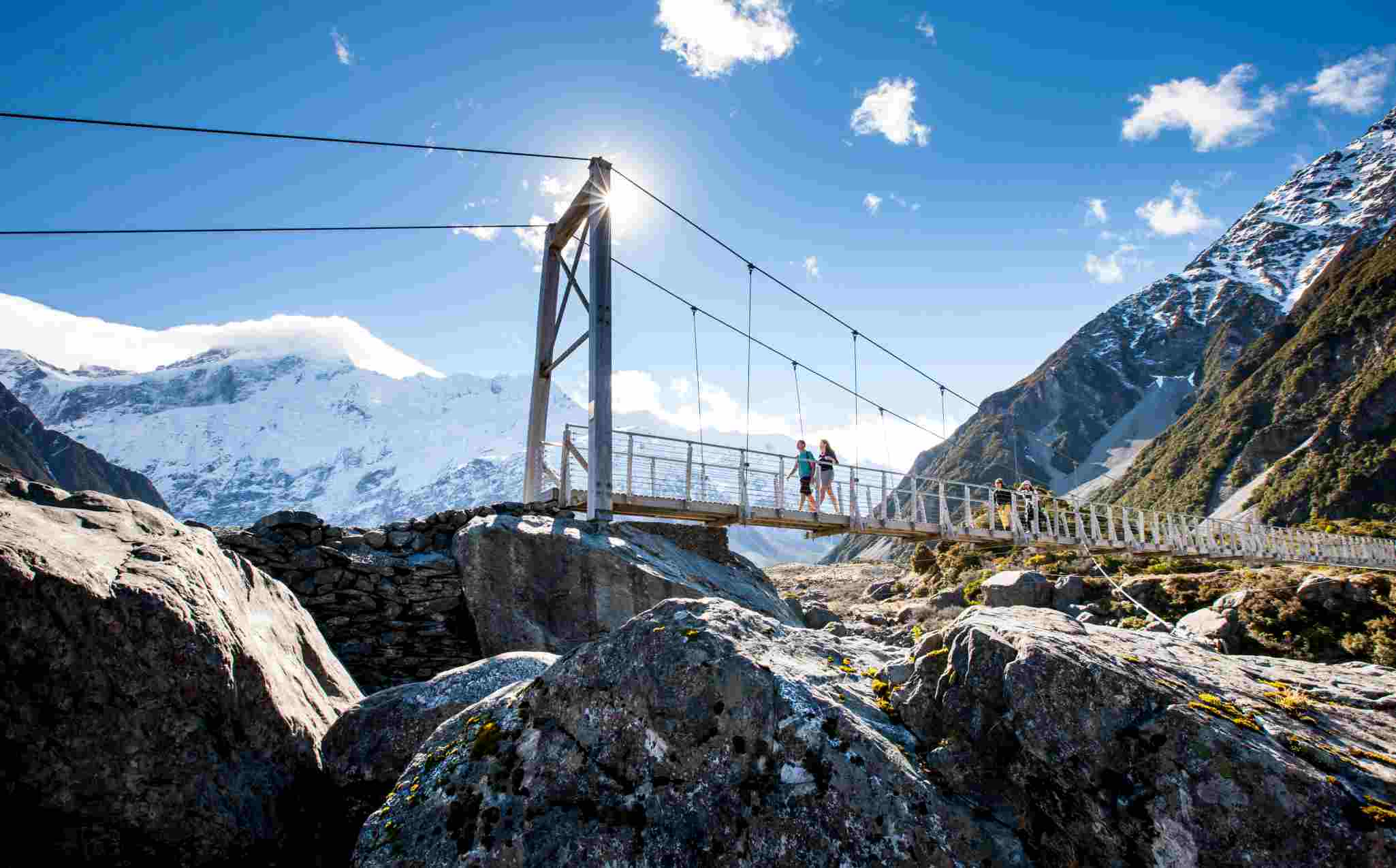 Mount Cook National Park Hooker Valley Swing Bridge Mount Cook National Park Hooker Valley Swing Bridge